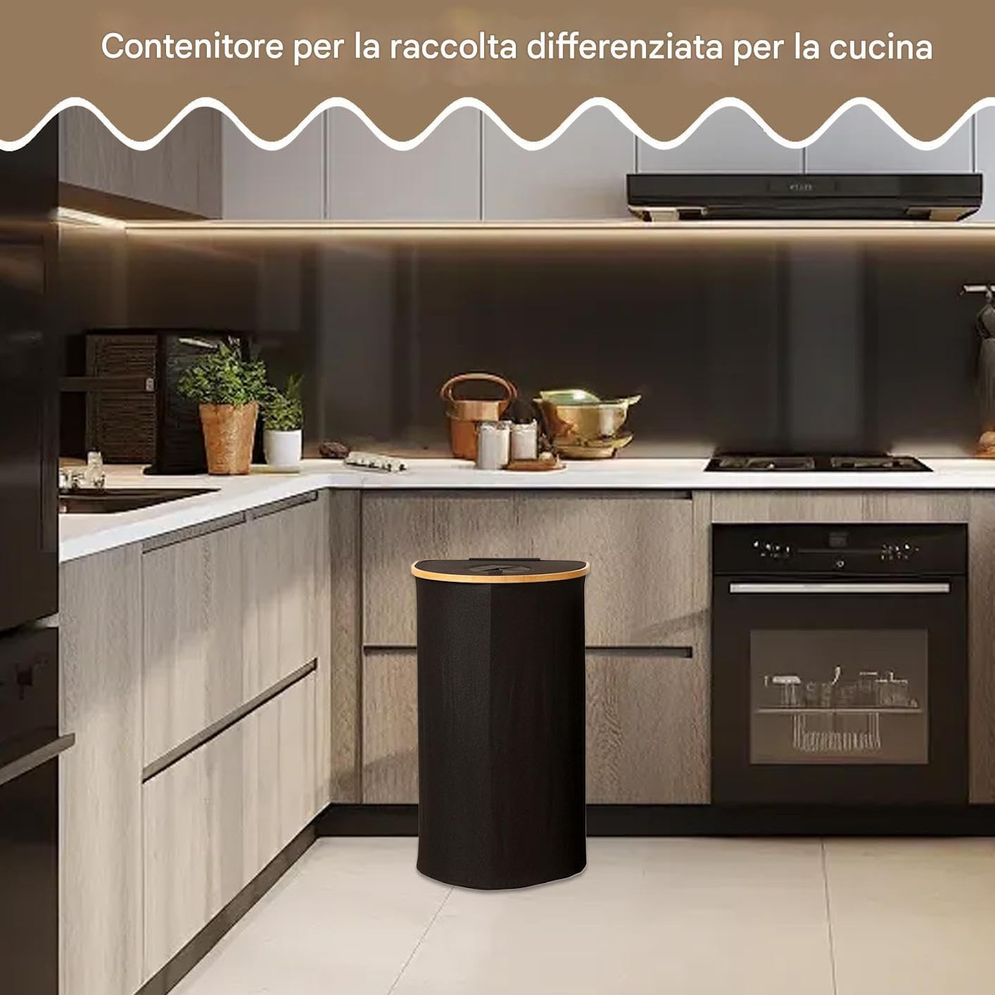 Cestino Riciclo Cucina Compartimento spazioso impermeabile antiodore