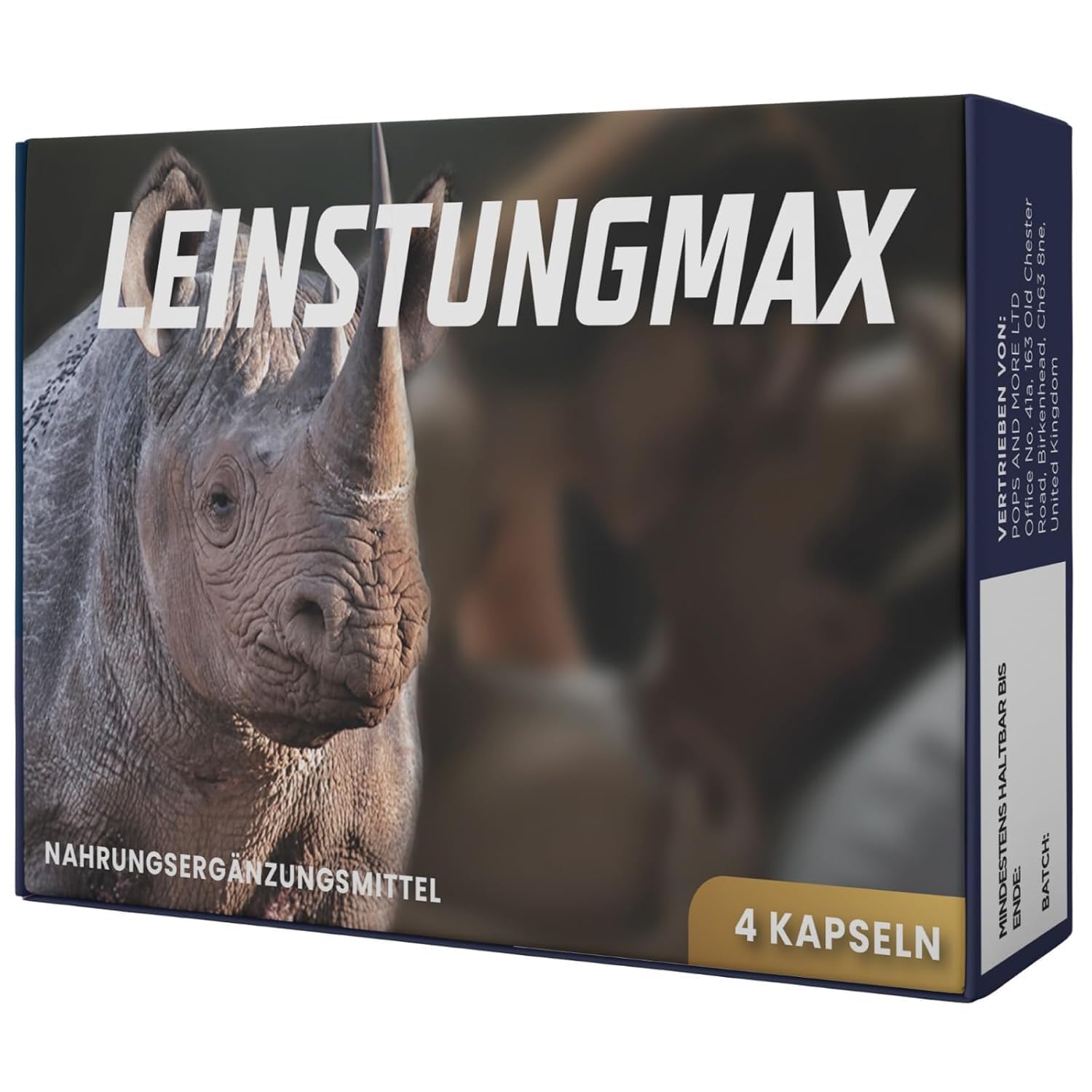 Kapseln mit Ginseng, Maca, Rhodiola, Astragalus, Traubenkernextrakt, Vitaminen & Zink 4 Kapseln – Nahrungsergänzungsmittel für aktive Männer | Praktische 4-Kapsel-Packung