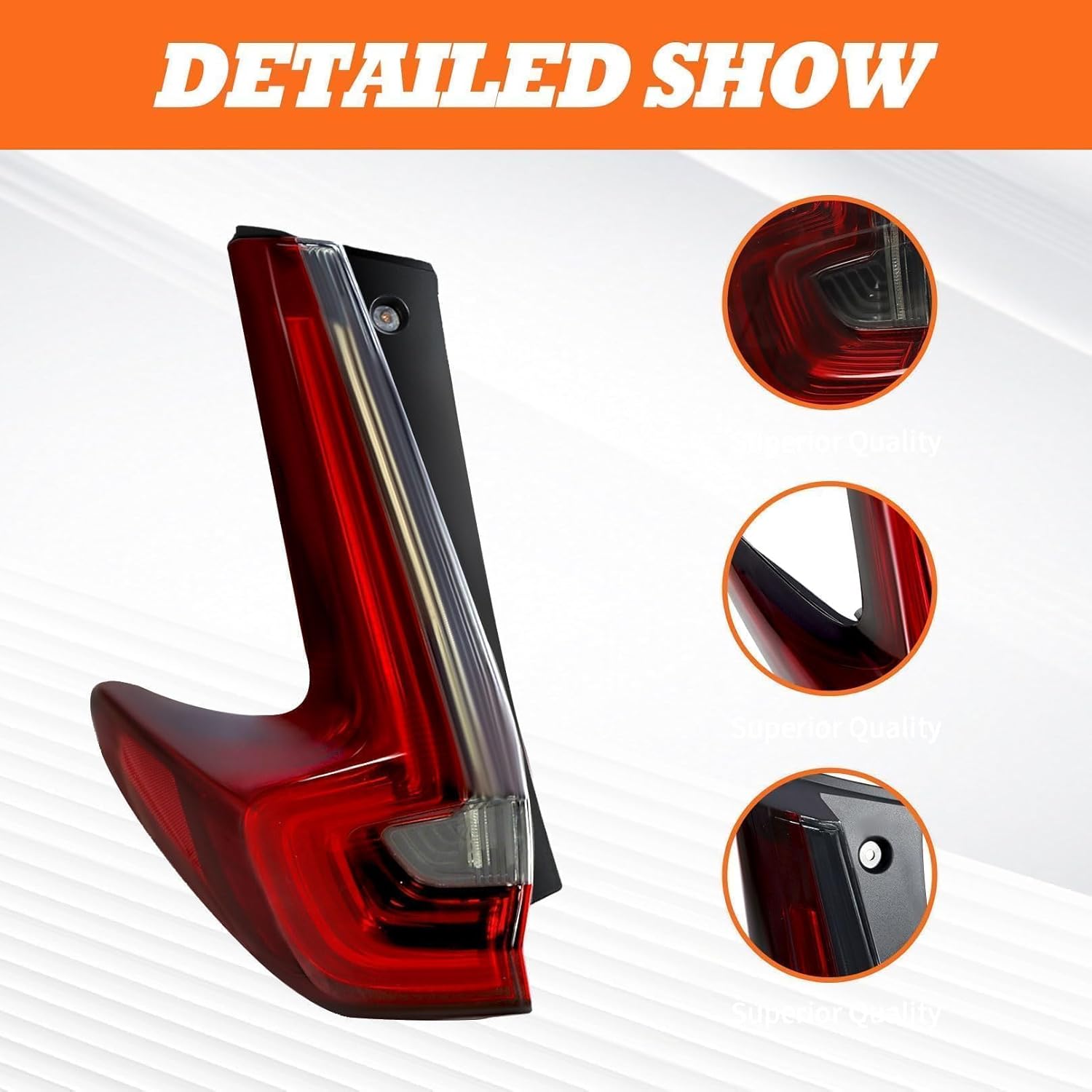 Outer Tail Light Assembly Compatible with CR-V CRV 2020 2021 2022 Left Rear Tail Lamp Driver Side HO2804122 33550TLAA21