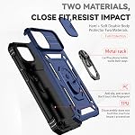 Cas conçu pour iPhone 14 5G, iPhone 14 Case 6.1'' avec couverture de caméra & Kickstand Couverture de protection antichoc pour les militaires iPhone 14