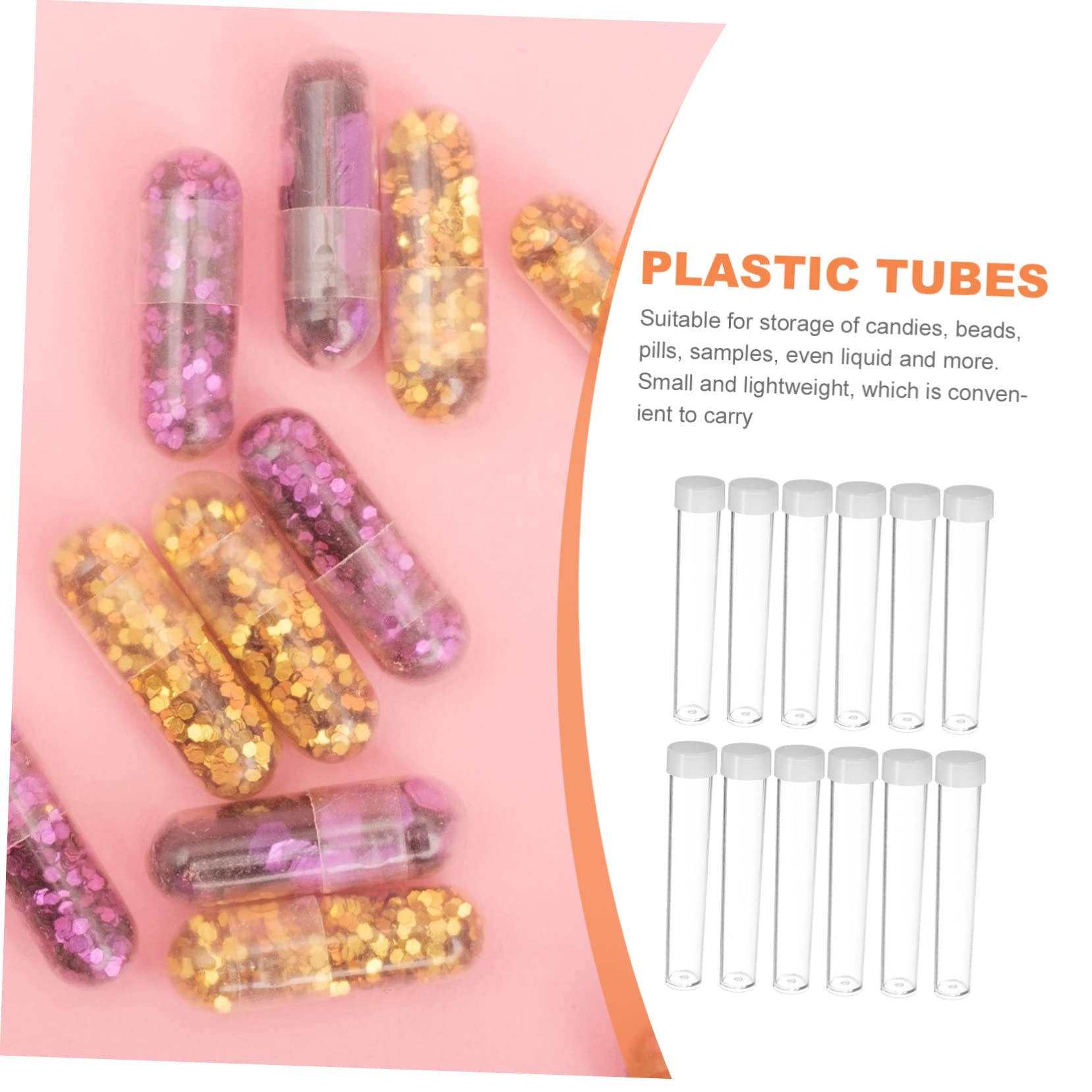 Healeved 4 Set Di Contenitori Per Provette in Plastica Per Laboratorio Scientifico Perline Decorazioni Per Feste 30 Pezzi * 4
