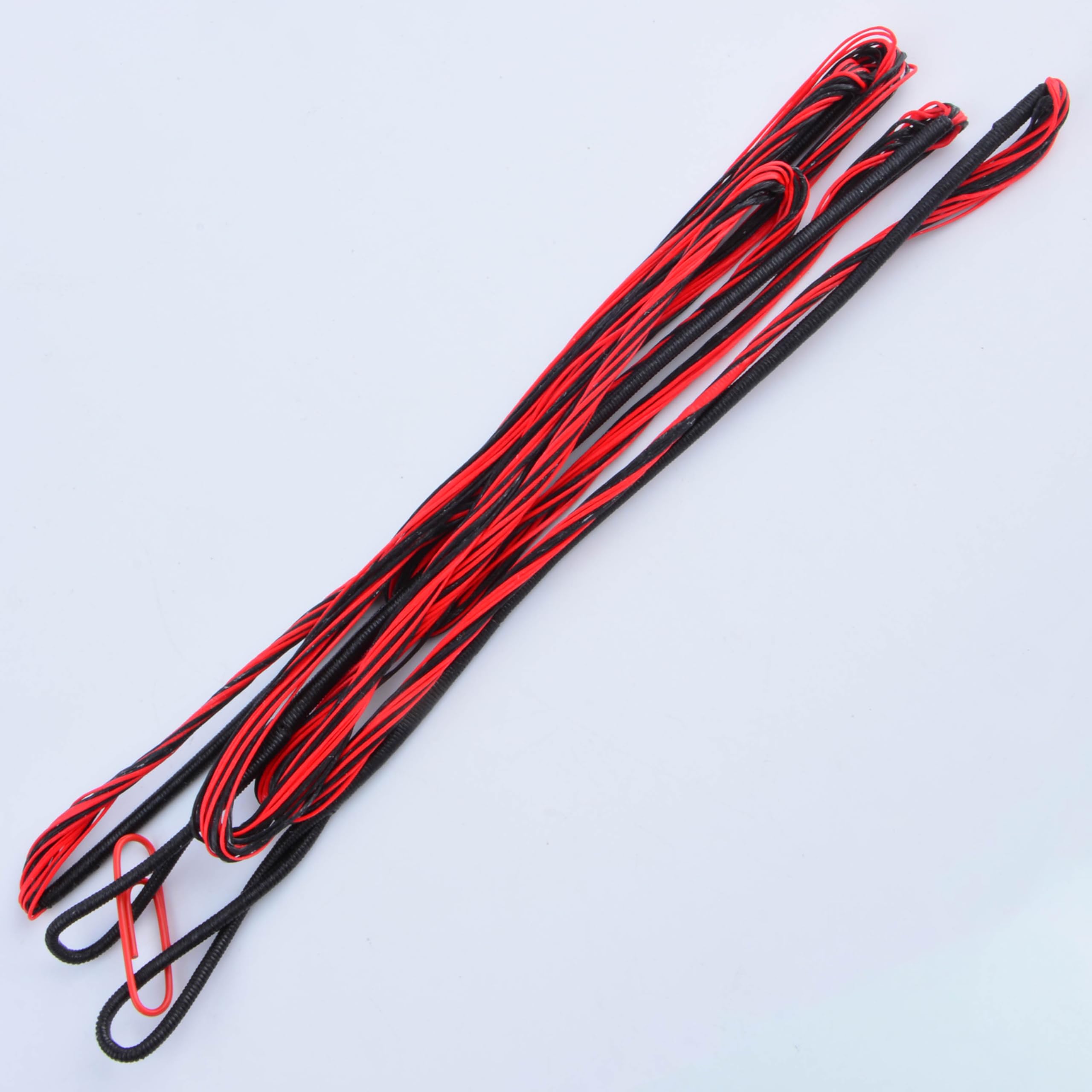 AMEYXGS Archery Dacron Bow String AMO 48-70inch Replacement Bowstring for Traditional and Recurve Bow 12/14/16 Strands (14 Strands-String Length 51 Inch-Red Black)