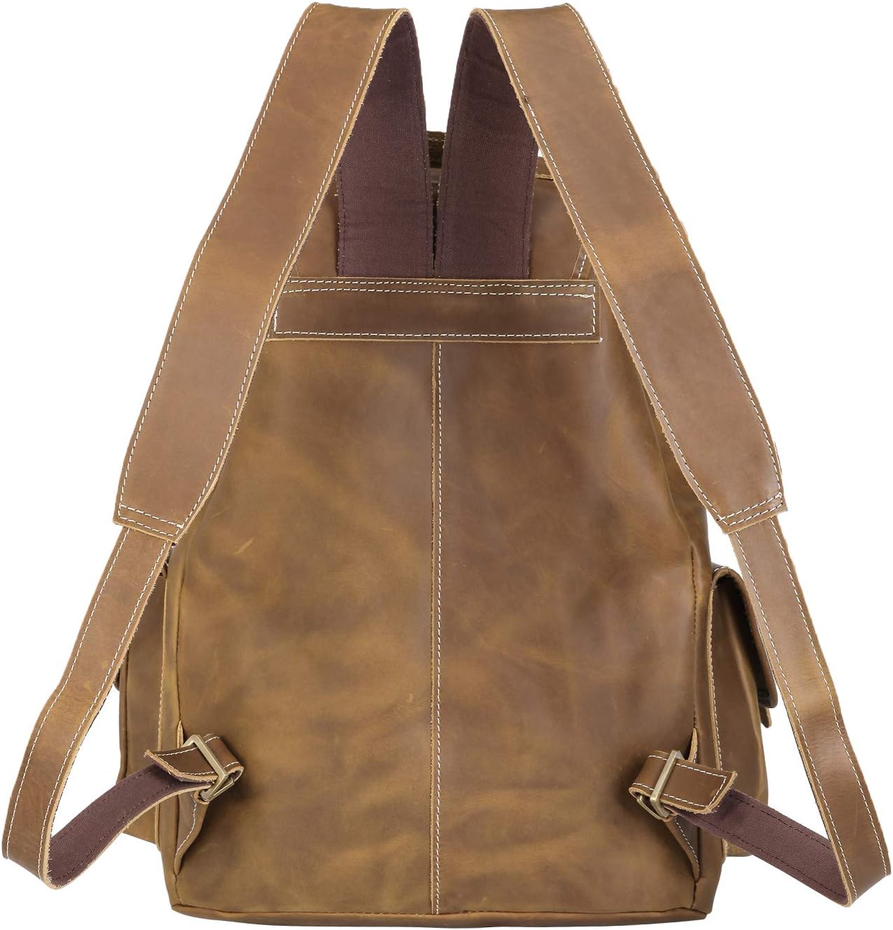 Black Friday Clearance Polare Vintage Full Grain Leather Rucksack Backpack Casual Laptop Bag Daypack For Men Women