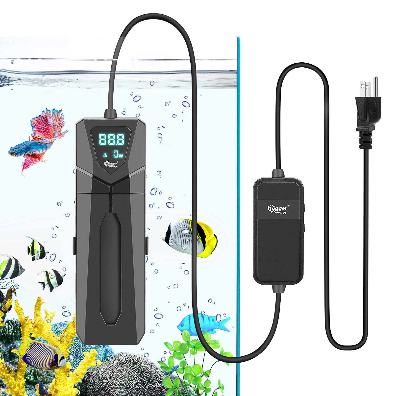 Buy hygger Fish Tank Titanium Heater,500w 800w Fast Heating Aquarium