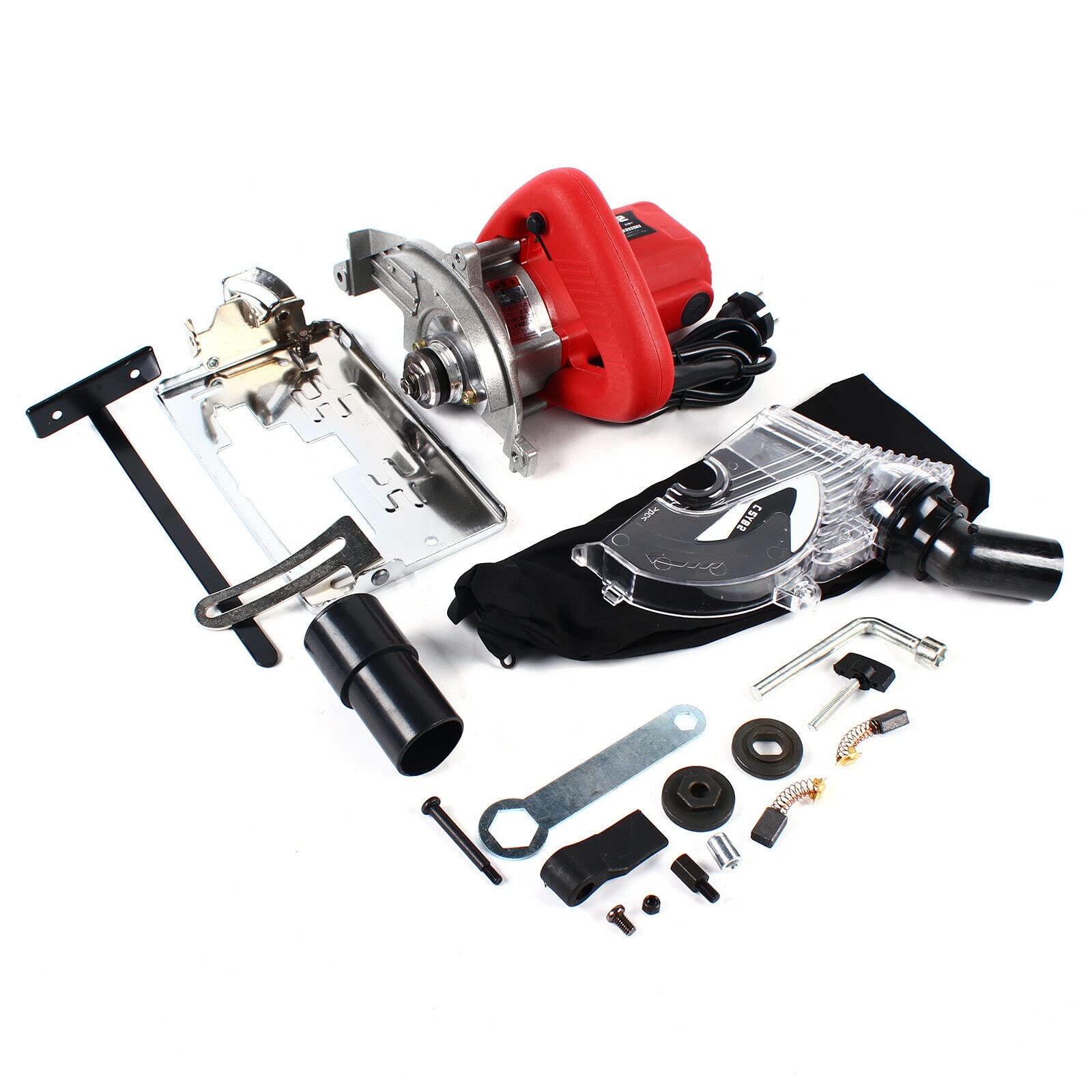SHZICMY Kapp - Sierra ingletadora de 1800 W, sin polvo, sierra circular manual, sierra circular, 18000 rpm, mano para trabajar la madera, sierra de inmersión, diámetro de la cuchilla de corte 125 mm