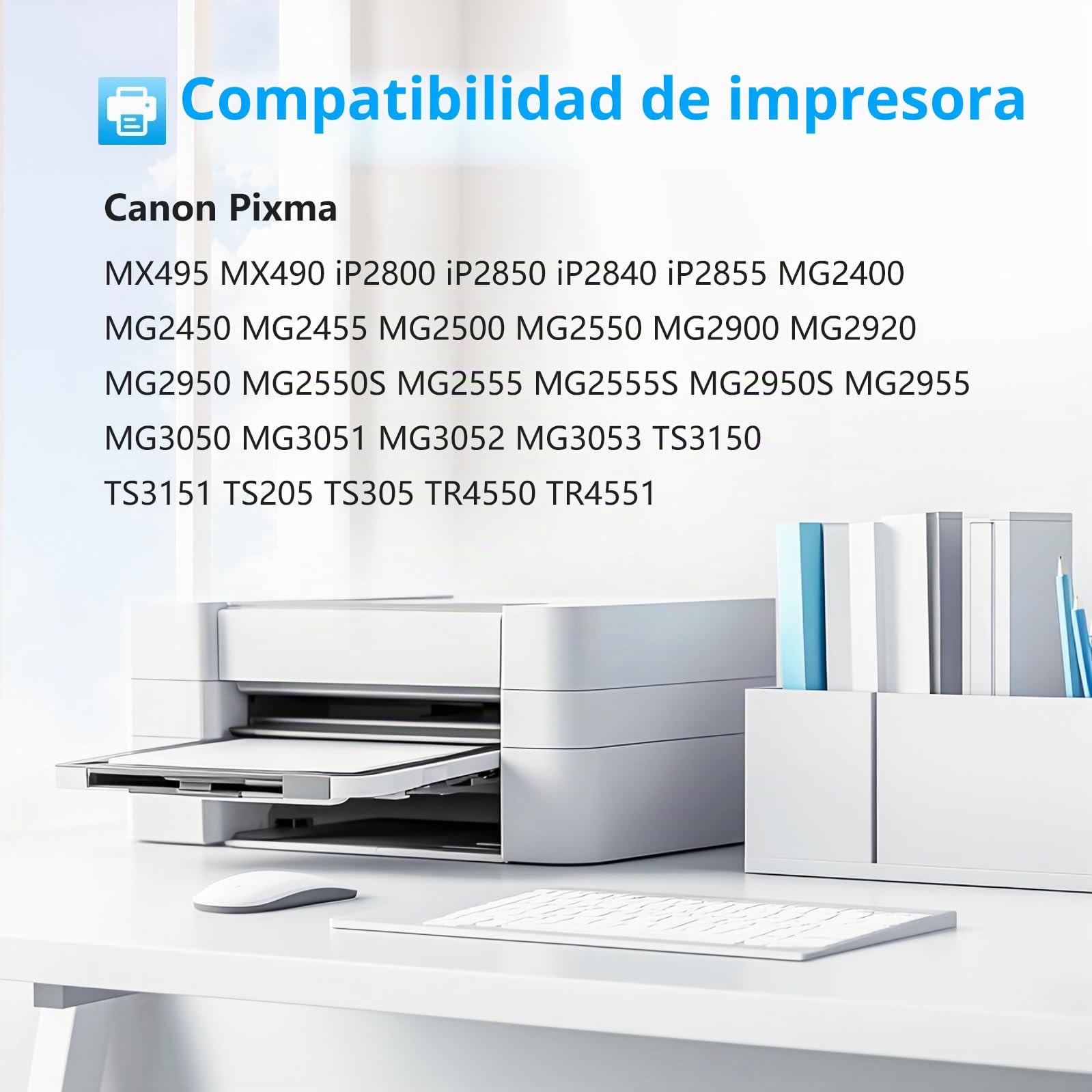 Cartuchos PG-545XL CL-546XL para Canon Pixma TS3150 TS3151 TS3351 TS3350 MG2550 MG2550S MG2950 MG3050 Negro Color 2-Pack