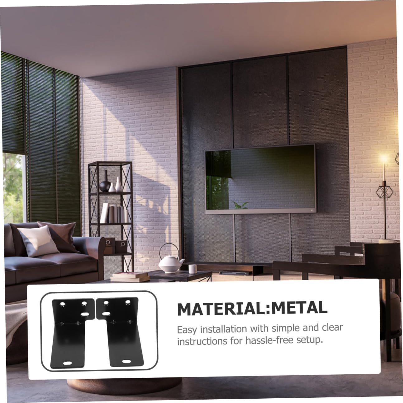 Didiseaon Supporto in Parete Staffa Metallo per Nero Soundbar