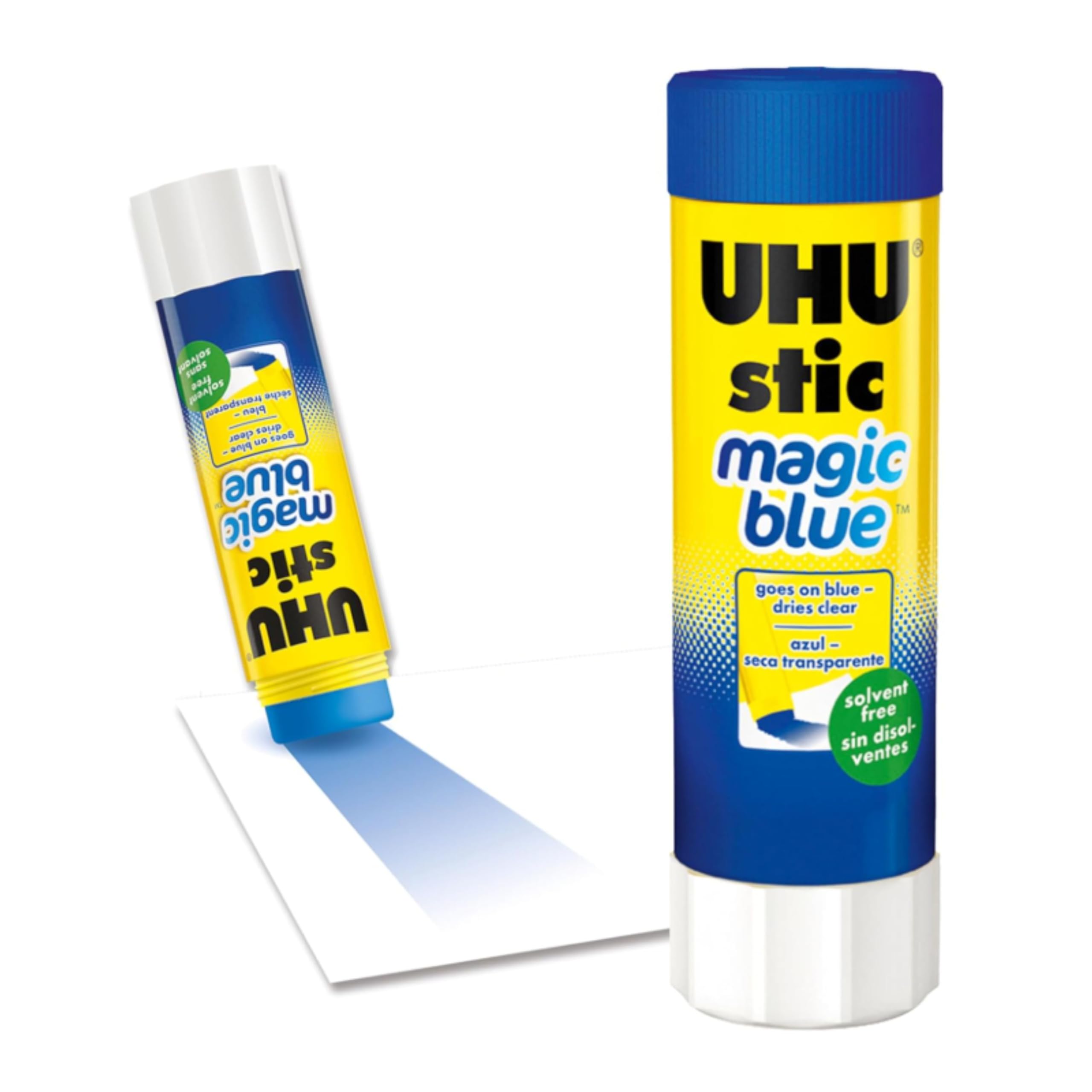 Saunders UHU - Barra de pegamento, color azul pack de 12