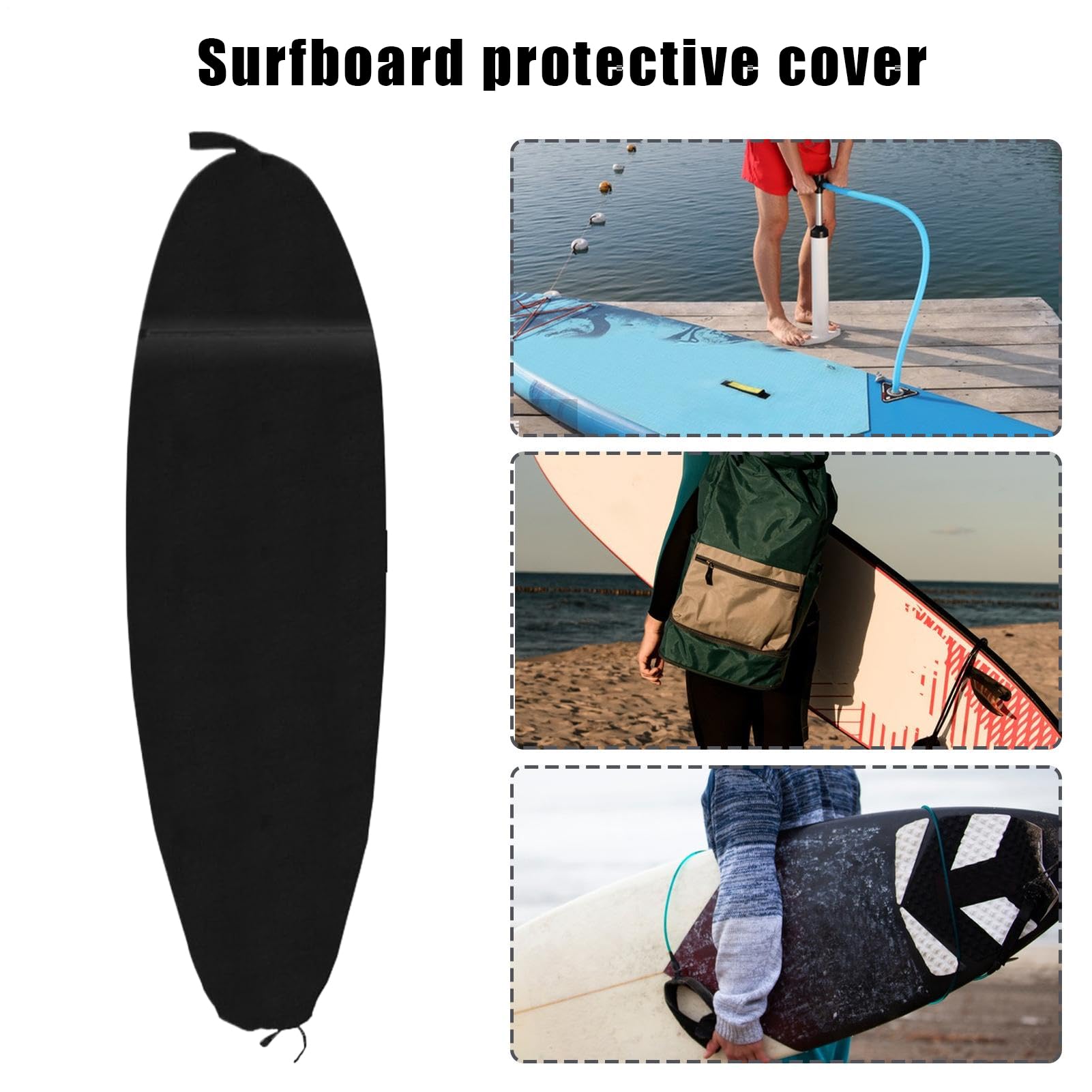 Generico Borsa Da Viaggio Per Tavola Da Surf | Custodia Per Immagazzinaggio Surf - Custodia Trasporto E Ripiego Anche Per Boogie Board Con Chiusura A Cordino Protezione Completa