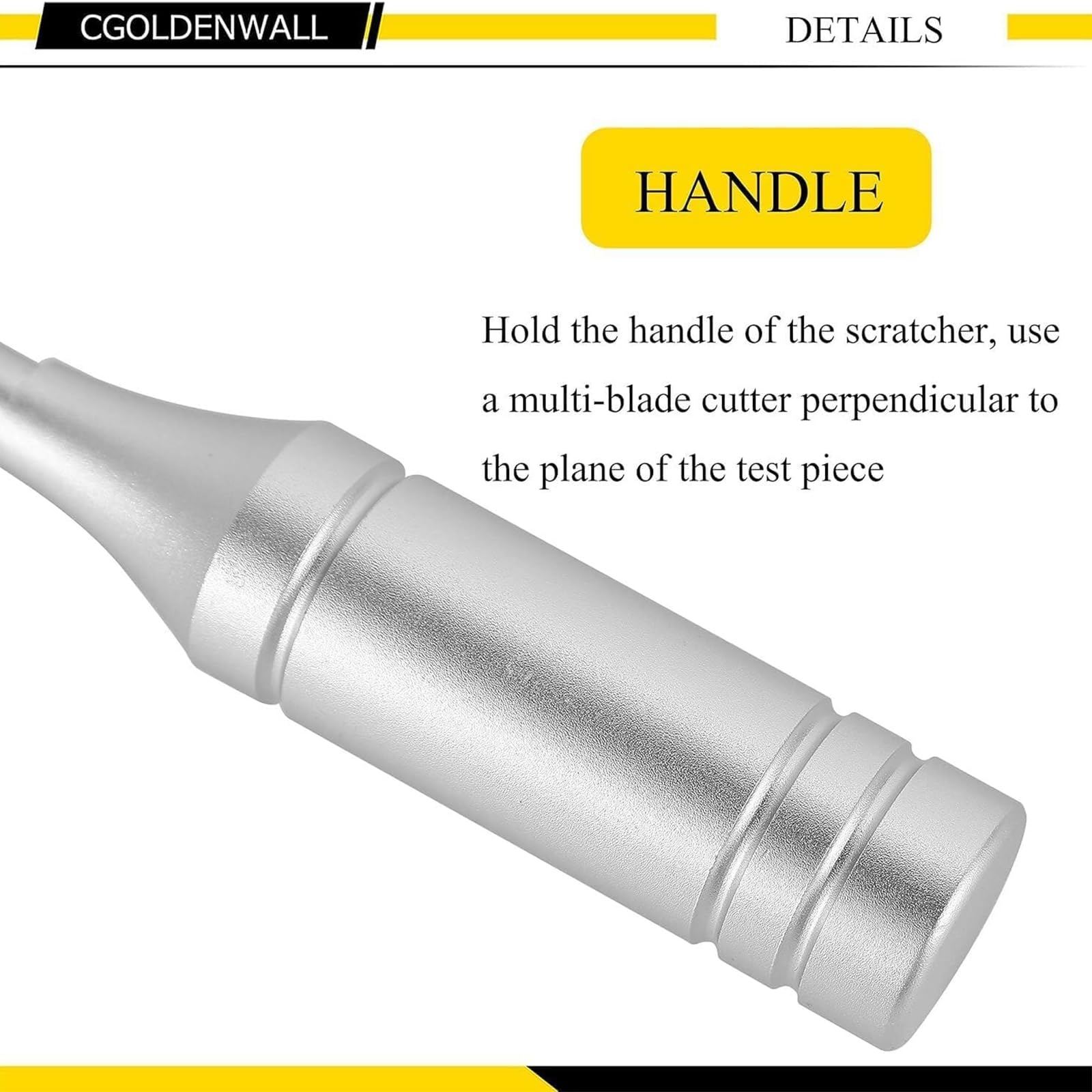 Kit de comprobador de adherencia, herramienta de prueba de revestimiento de pintura de corte cruzado con cuchillas de tungsteno de 1 mm/2 mm/3 mm, juego de alta precisión con lupa, cinta y cepillo