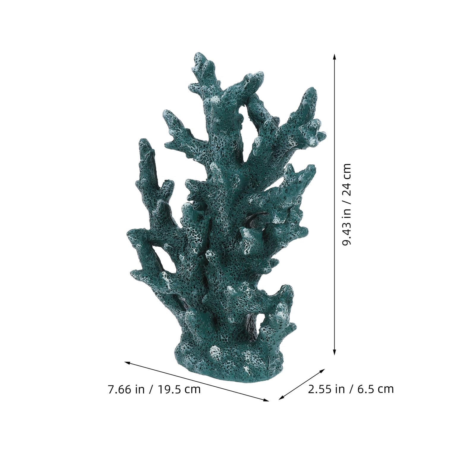 Symulowany posąg koralowca sztuczny koral Rośliny akwariowe wystrój sztucznej rafy sztuczna koralowa Centralny element z żywicy koralowej Aquarium Coral Reef Olive Green