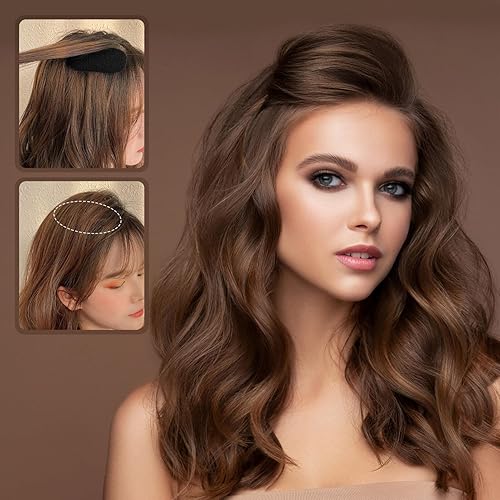 Miniatura 3 de Beaupretty Pinza para el cabello, 5 almohadillas acolchadas para el cabello para volumen y levantamiento de pelo, accesorios de peinado para mujeres