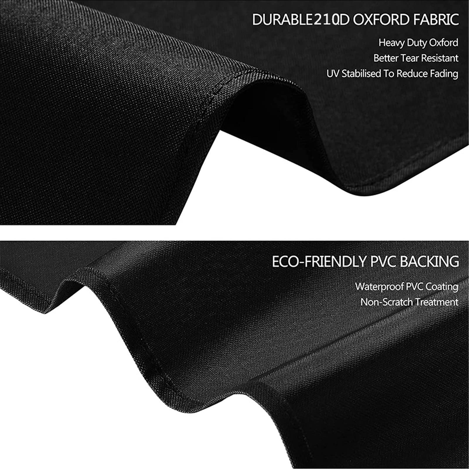 Fundas para Tumbonas De Jardin,Carcasa Protectora Transpirable Impermeable Tejido 210D Oxford, para Tumbona contra Lluvia Nieve, Solar Y Polvo (210x75x80x40cm,Negro)