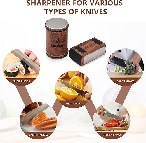 Miniatura 4 de Bezaha Afilador de cuchillos, afilador de cuchillos con diamantes industriales, kit de afilador de cuchillos para cuchillos de cocina y herramientas