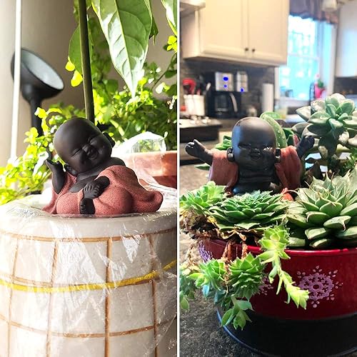 Miniatura 5 de Kingzhuo Una colección de 3 Budas de Cutie 3 Estilos Encantador Buda sonriente Estatua de Buda sonriente Grandes Detalles Regalo Te Hacer Feliz