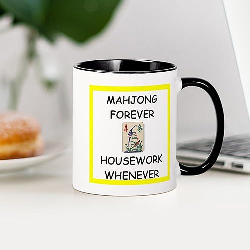 Miniatura 10 de CafePress Mahjong Mugs - Taza de café de cerámica, taza de té, 11 onzas