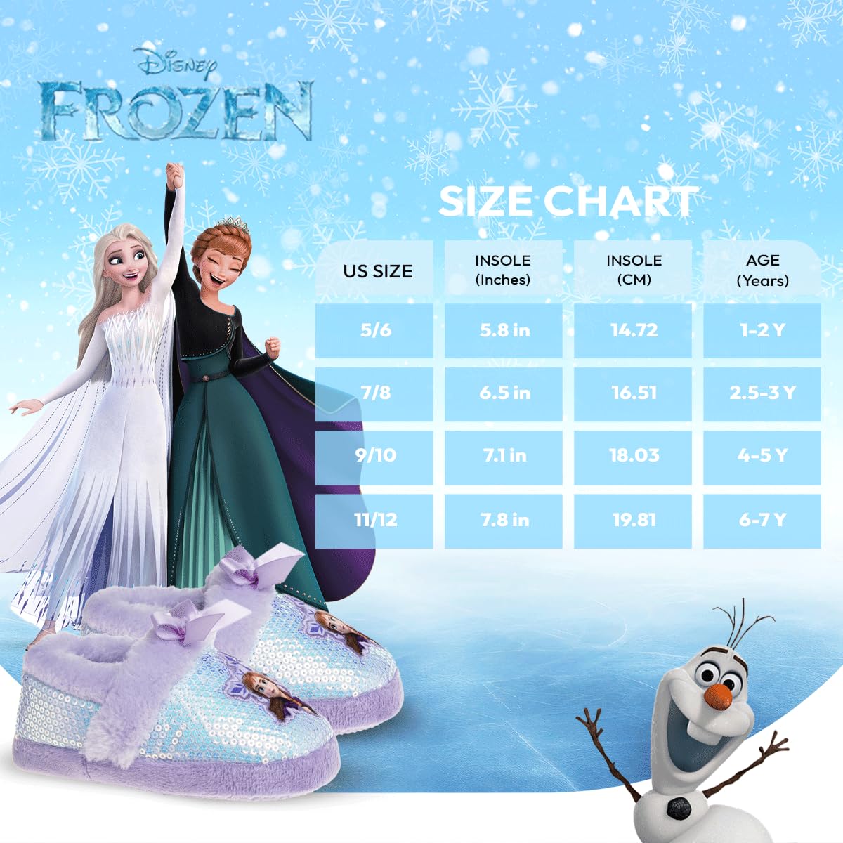 Disney Frozen 2 Elsa Anna - Zapatillas de peluche para niña