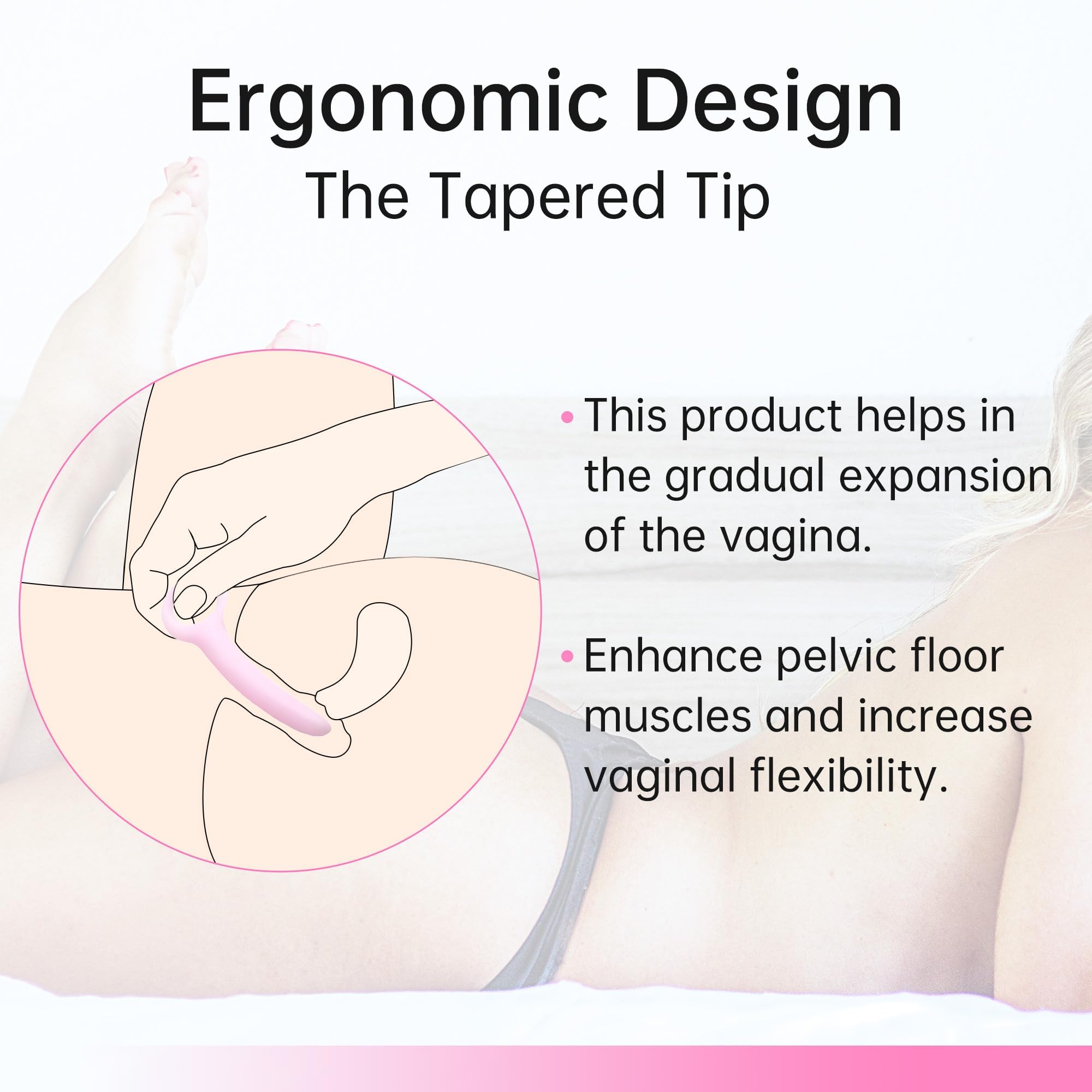 5 Pezzi Kit di Dilatatori Vaginali in Silicone Plug Vagina Plug Anale Set di Allenamento Ano Rosa per Uomini Donne Weimob