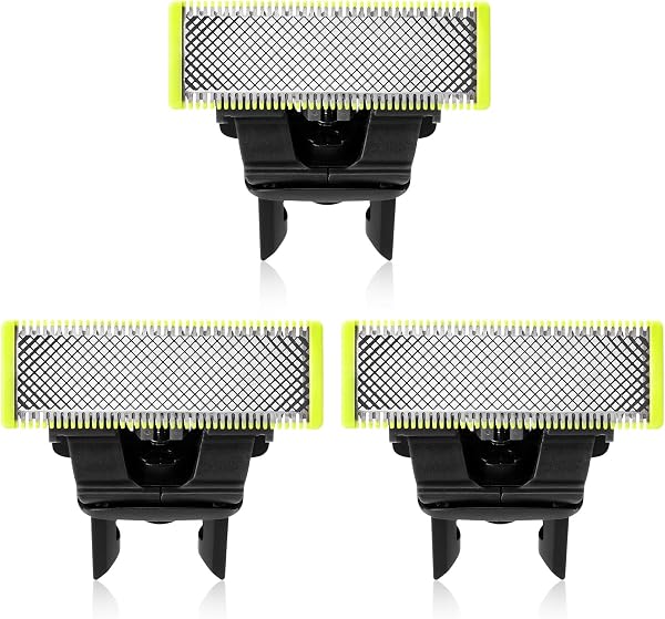 Lames de rechange pour Philips OneBlade | Lot de 3 lames OneBlade de rechange, pour la taille de la barbe et du corps. Lames en acier inoxydable de haute qualité, sûres et durables - 1