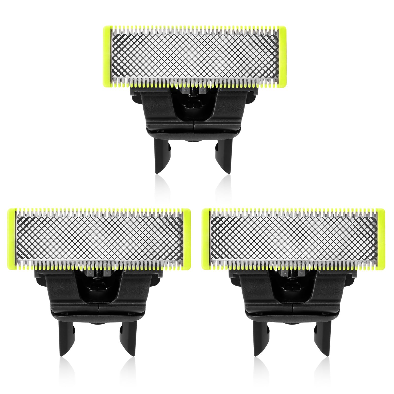 Lames de rechange pour Philips OneBlade | Lot de 3 lames OneBlade de rechange, pour la taille de la barbe et du corps. Lames en acier inoxydable de haute qualité, sûres et durables