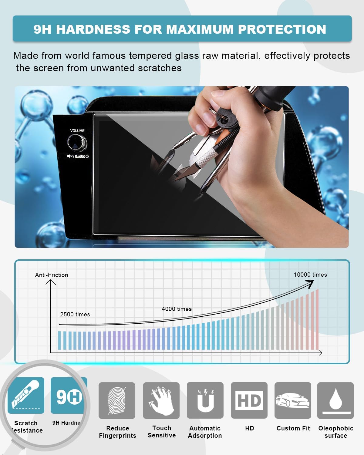 CDEFG 2Pcs for 2026 Subaru Outback Screen Protector Tempered Glass, for 2026 Subaru Outback (Premium/Limited/Touring/Limited XT/Touring XT/Wilderness) Accessories Screen Cover (12.1" & 12.3")