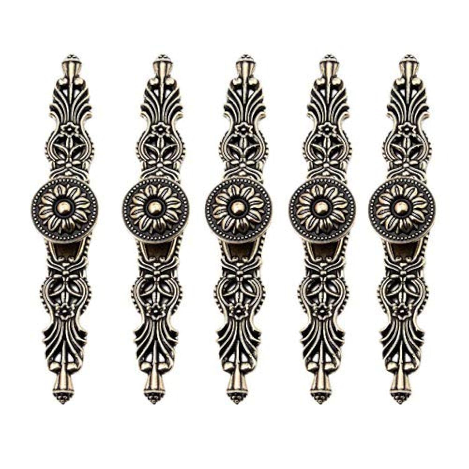 Mgoodoo Door Handle Furniture Knobs Pull for Kitchen Cabinets Cupboard Closet 5Pcs Farmhouse Nordic Simple Style Vintage Antique Bronze 170mm