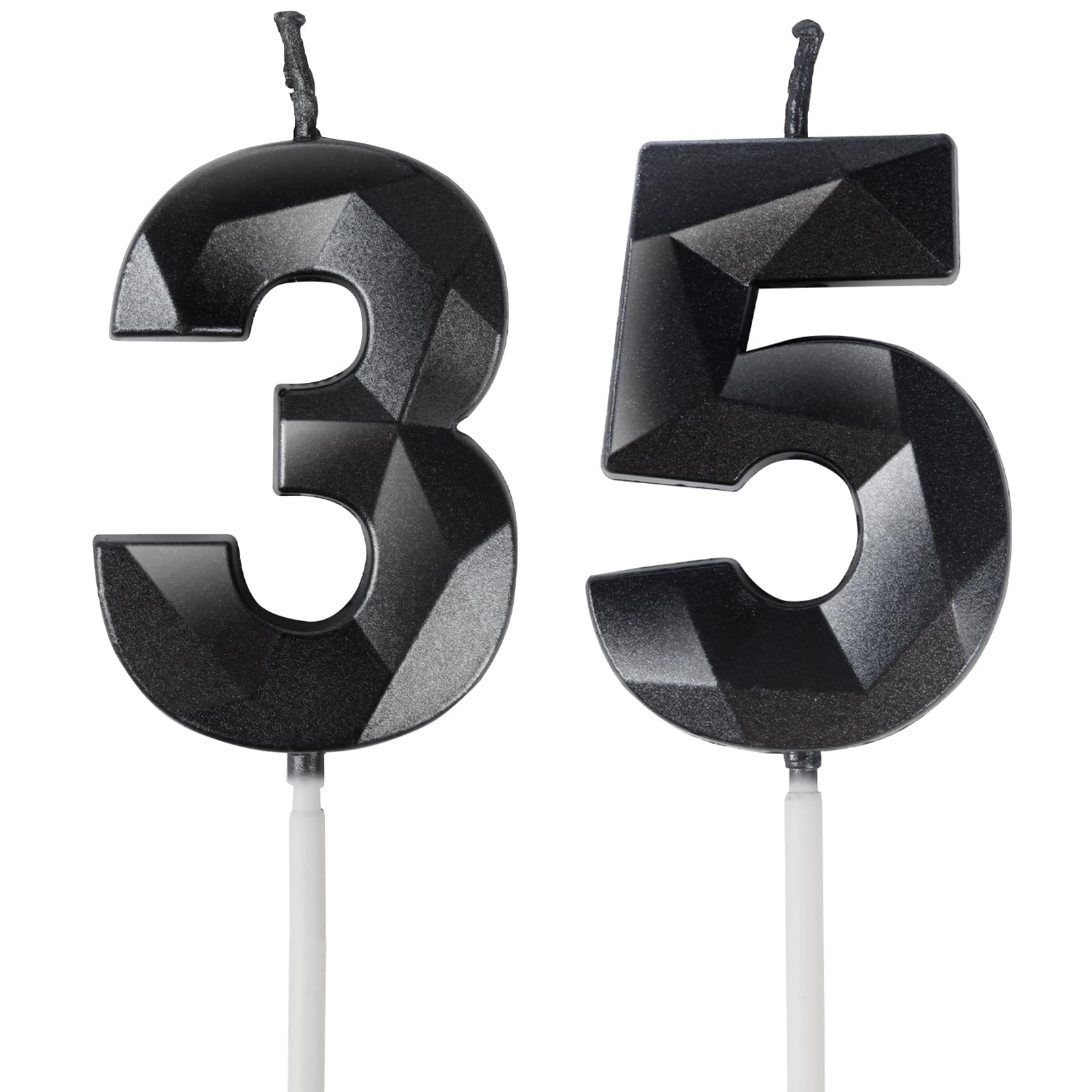 Yiran 50th Birthday Candles, Gold Number 50 Happy Birthday Candles, Cake Topper Decorations for Birthday Party, Wedding Anniversary Celebration Supply — view 16