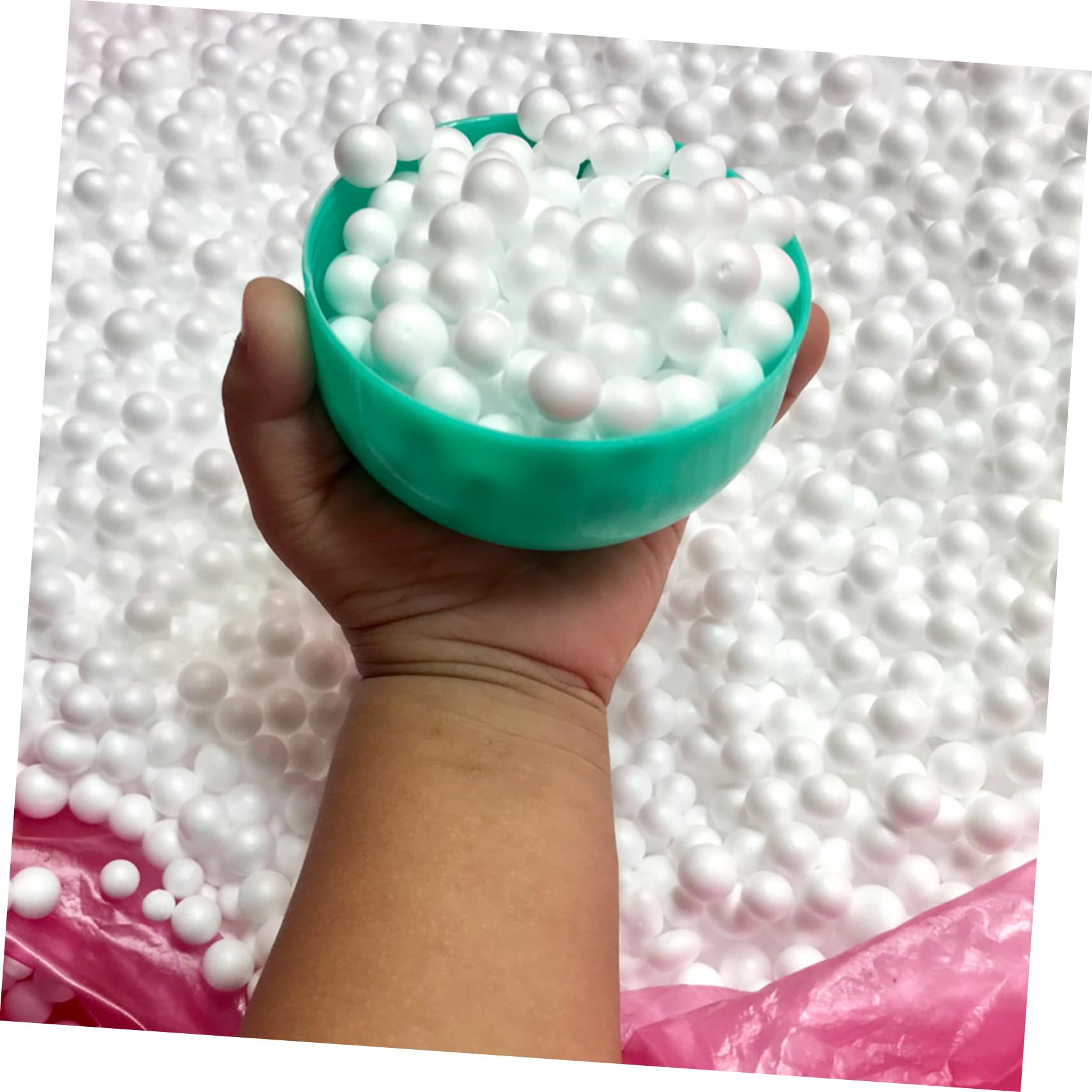 Partículas de Espuma de Relleno de Color Claro 1 Bolsa para Manualidades