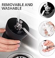 Vista 6 de Manual Coffee Grinder with Ceramic Burrs and Lengthen Stainless Steel Handle, Hand Coffee Mill with 2 Glass Jars(11oz each), Brush and Tablespoon