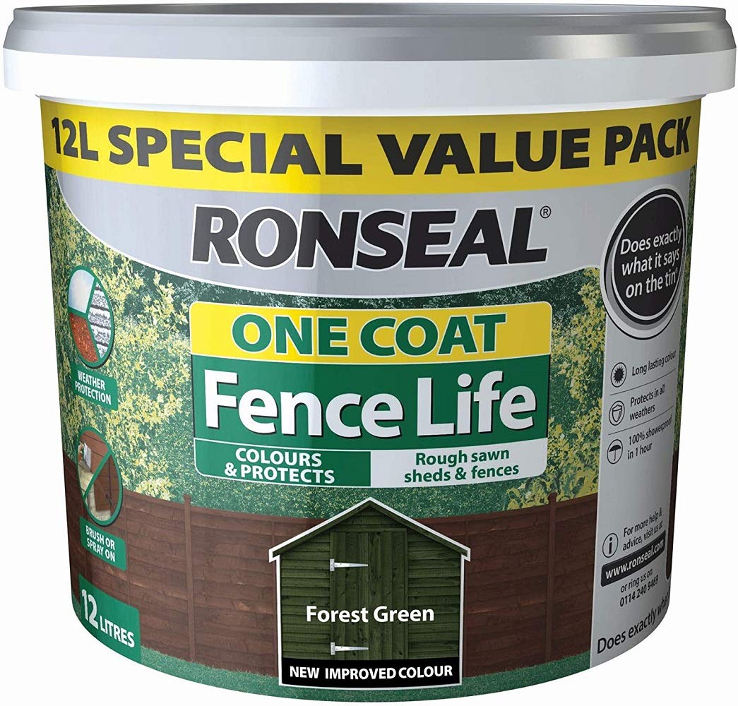 Fence Life Forest Green Ronseal 1 Coat 9L