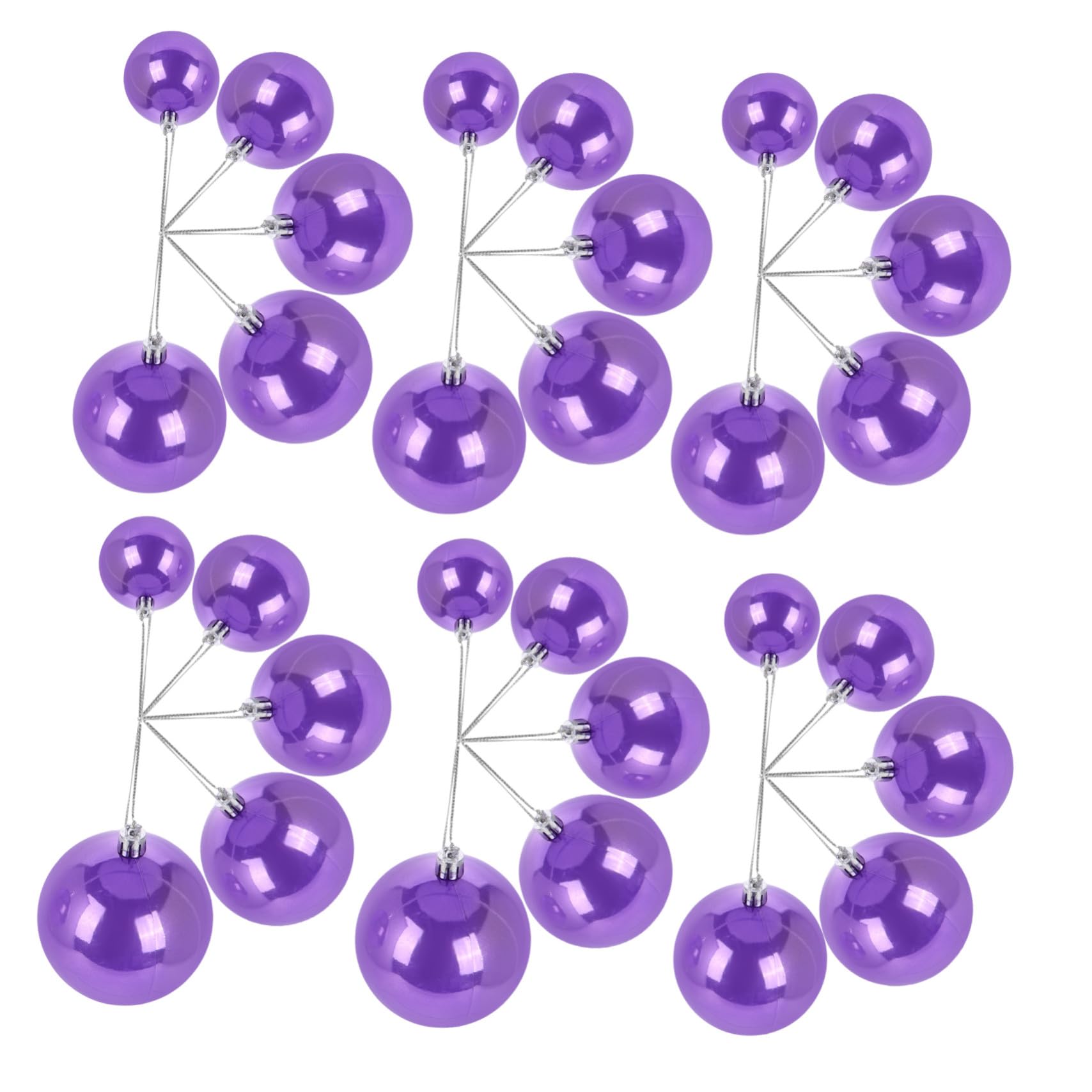 POPETPOP 37pezzi Palline di Natale Sospese Ornamenti Forma di Palla di Decorazioni Fiori per Alberi di Natale e Feste di Capodanno Infrangibili e Facili da Appendere
