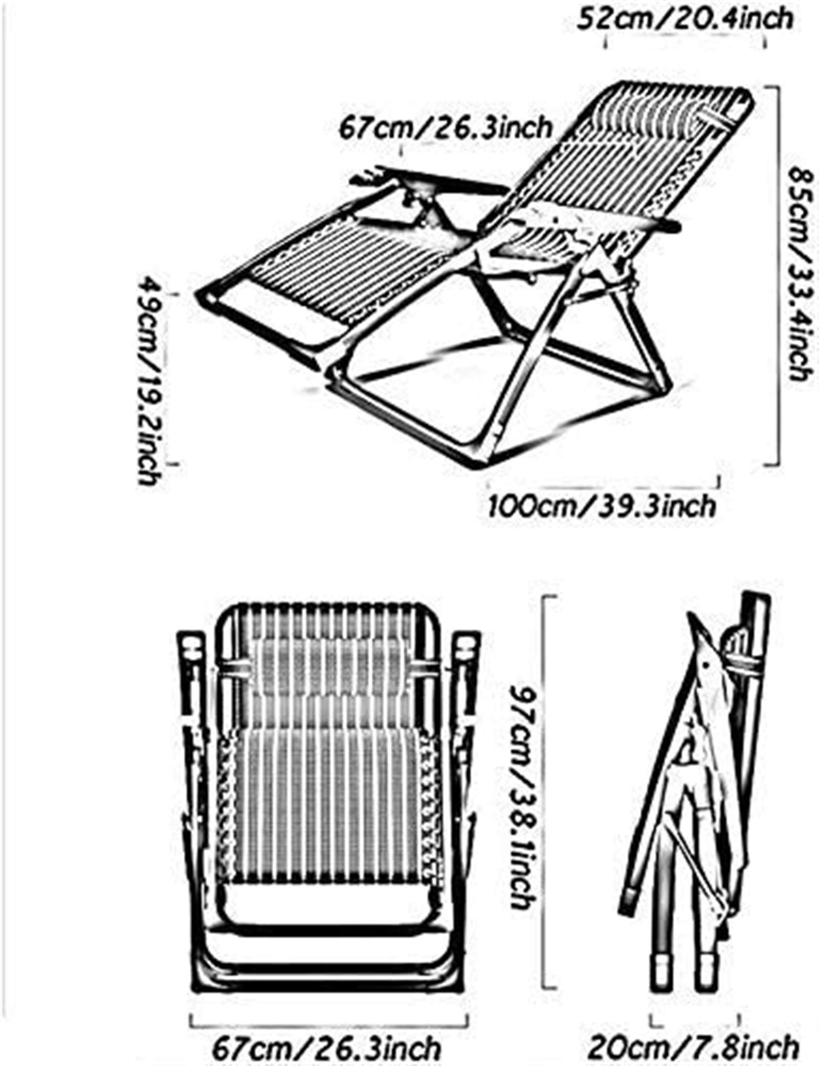 Sillón Reclinable Plegable, Silla Perezosa Para Siesta Interior Con Reposabrazos De Masaje, Sillas Reclinables De Jardín, Sillón Reclinable Plegable De Gravedad Cero Con Ajuste De 0 ° 166 °, Tumbona