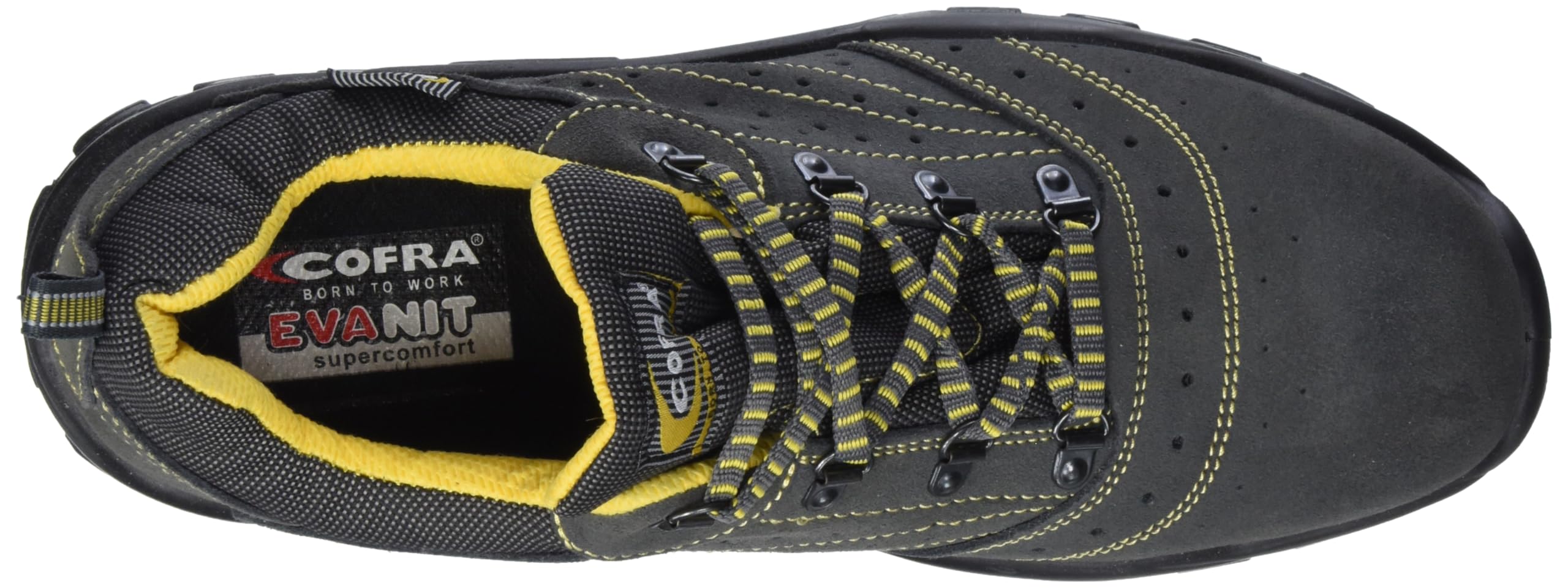 Cofra NT090-000.W47 NEW TIGRI S1 P SRC Sicherheitsschuhe, Anthrazit/Gelb, Größe 47