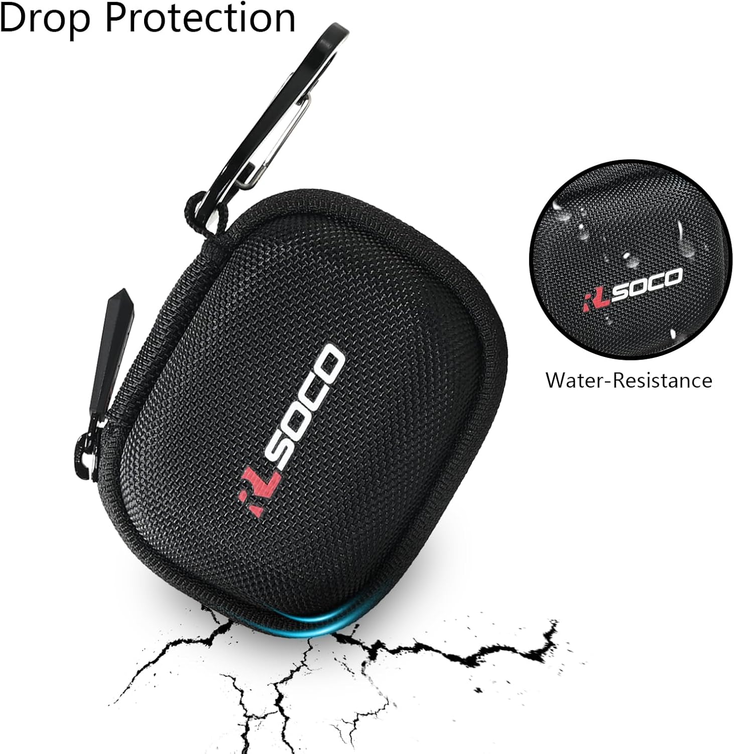 RLSOCO Protective Case for SHOKZ OpenDots ONE Open-Ear Headphones Wireless Bluetooth Earbuds - Black (Case Only) - Image 5