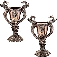Vista 1 de Design Toscano Shadowcrested Tomb Guardians Dragon Chalice: Set de dos
