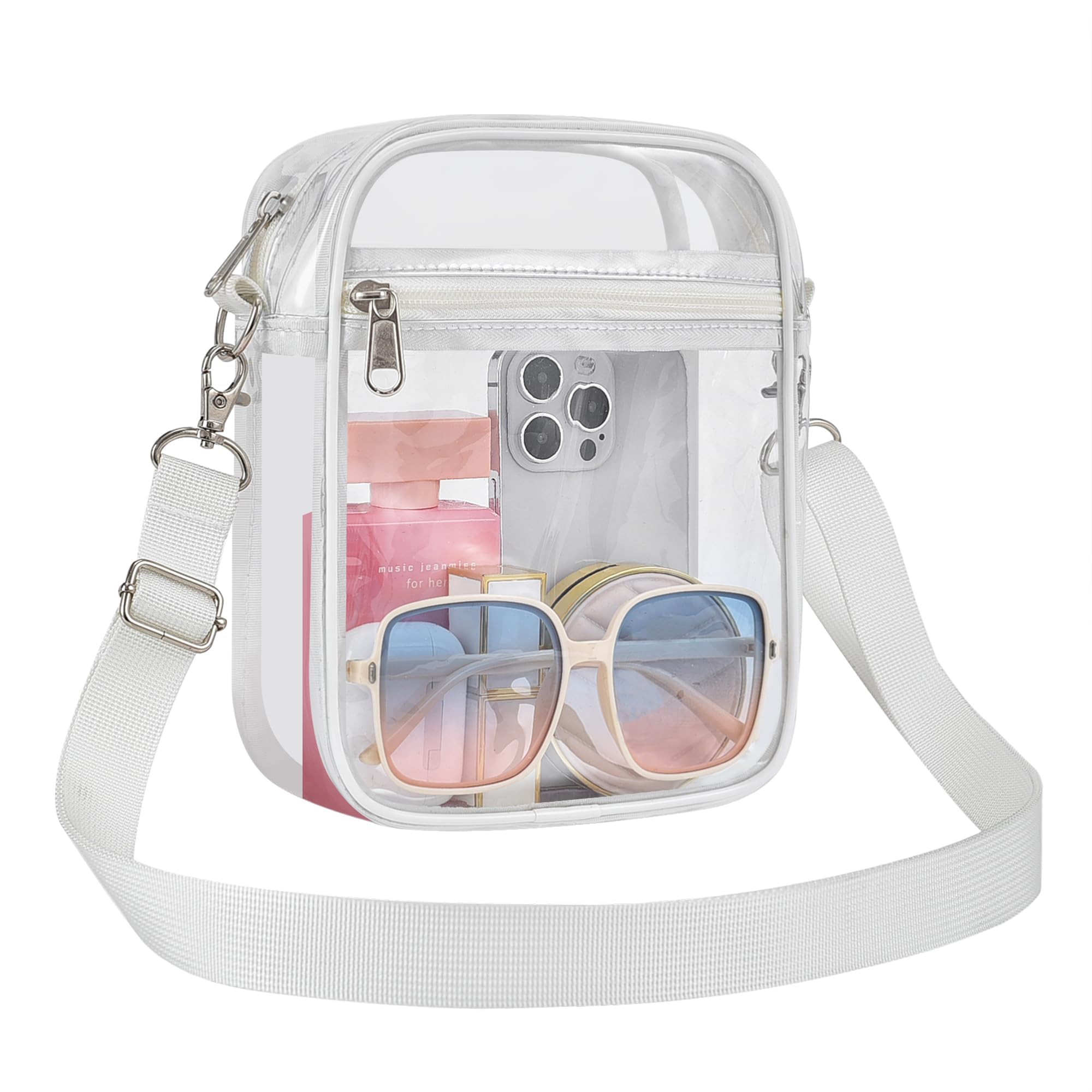 Clear Bag for Stadium Events, Crossbody Satchel Bag Stadium Approved