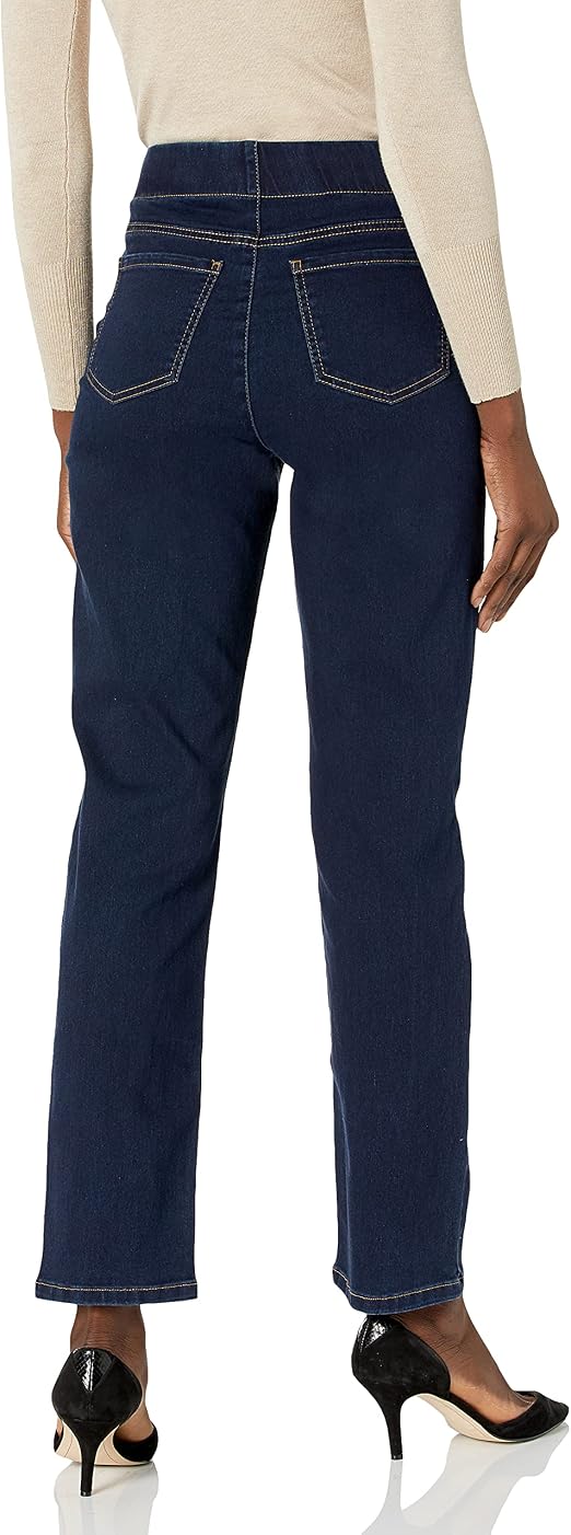 Straight Leg Polsihed Denim Pant 