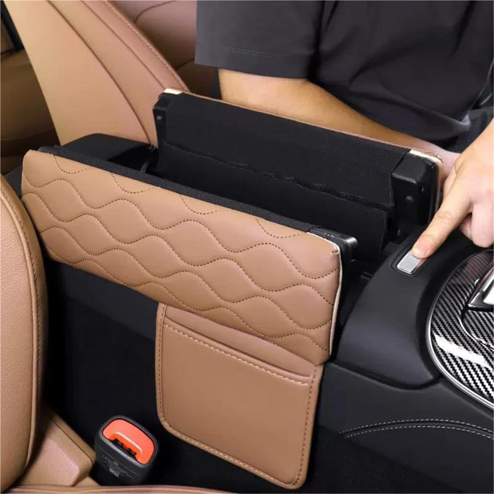 Copri bracciolo per Classe E W214 E260 E300 2024-2025 (marrone)