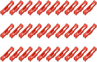 MECCANIXITY 30 Pcs Servo Cable Clips Safety Lock, ABS Servo Extension Safety Cable Buckle Fixing Holder for RC Plane Boat DIY Model Red