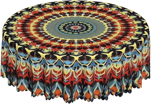 Gebiorty Mantel redondo de lujo de 60 pulgadas cena con estilo con nuestro exquisito y duradero lino, perfecto para uso diario y ocasiones especiales