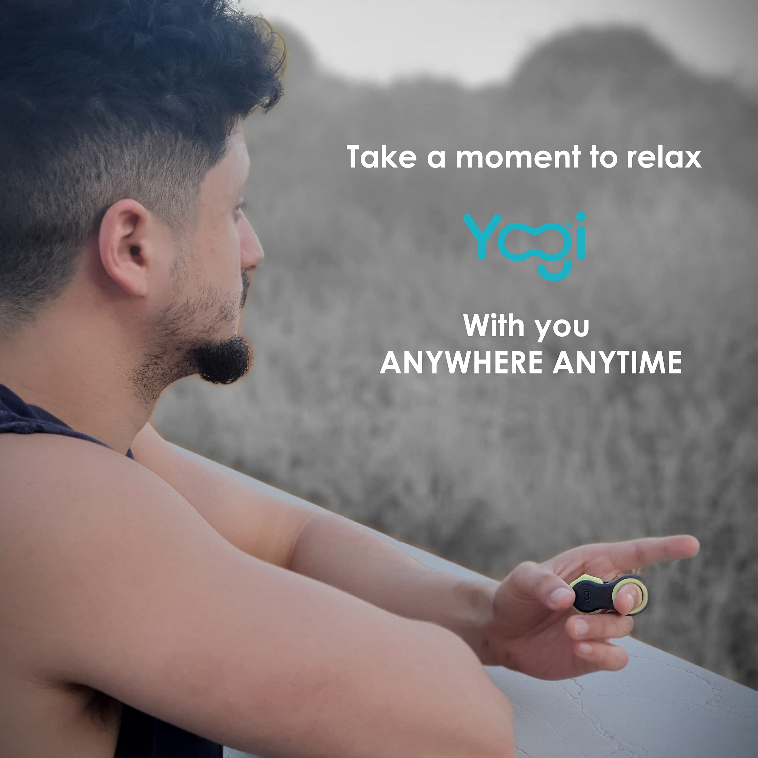 Yogi Jouet Fidget, Spinners Fidget pour adultes, Soulagement de l'anxiété Parfait pour le ADHD le ADD et l'autisme Jouets Fidget silencieux pour adultes et enfants Cinq tailles d'anneaux Clair de lune
