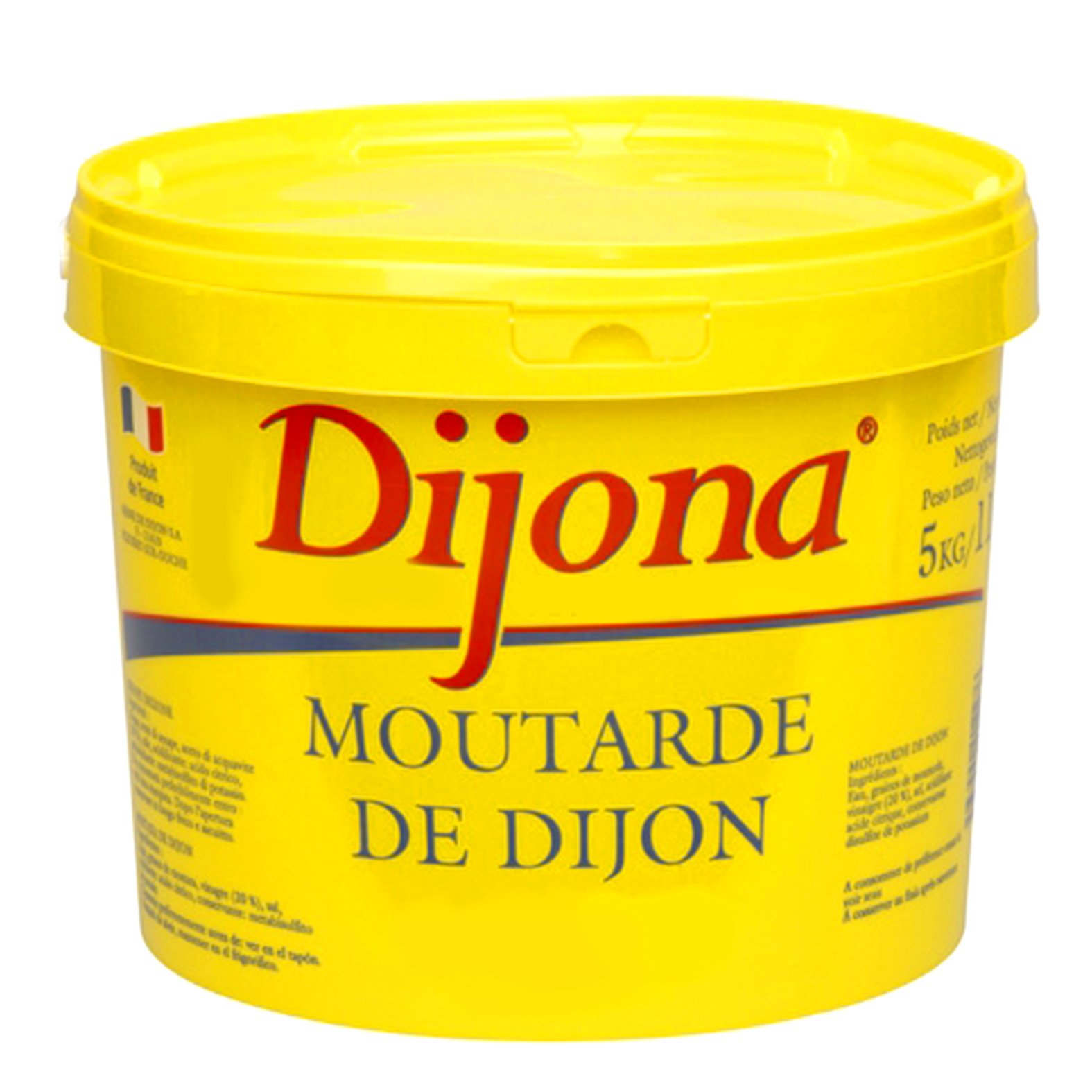 DijonaFrench Dijon Mustard 5kg Box Tub Authentic Chefs Quality Catering Size (Product of France)
