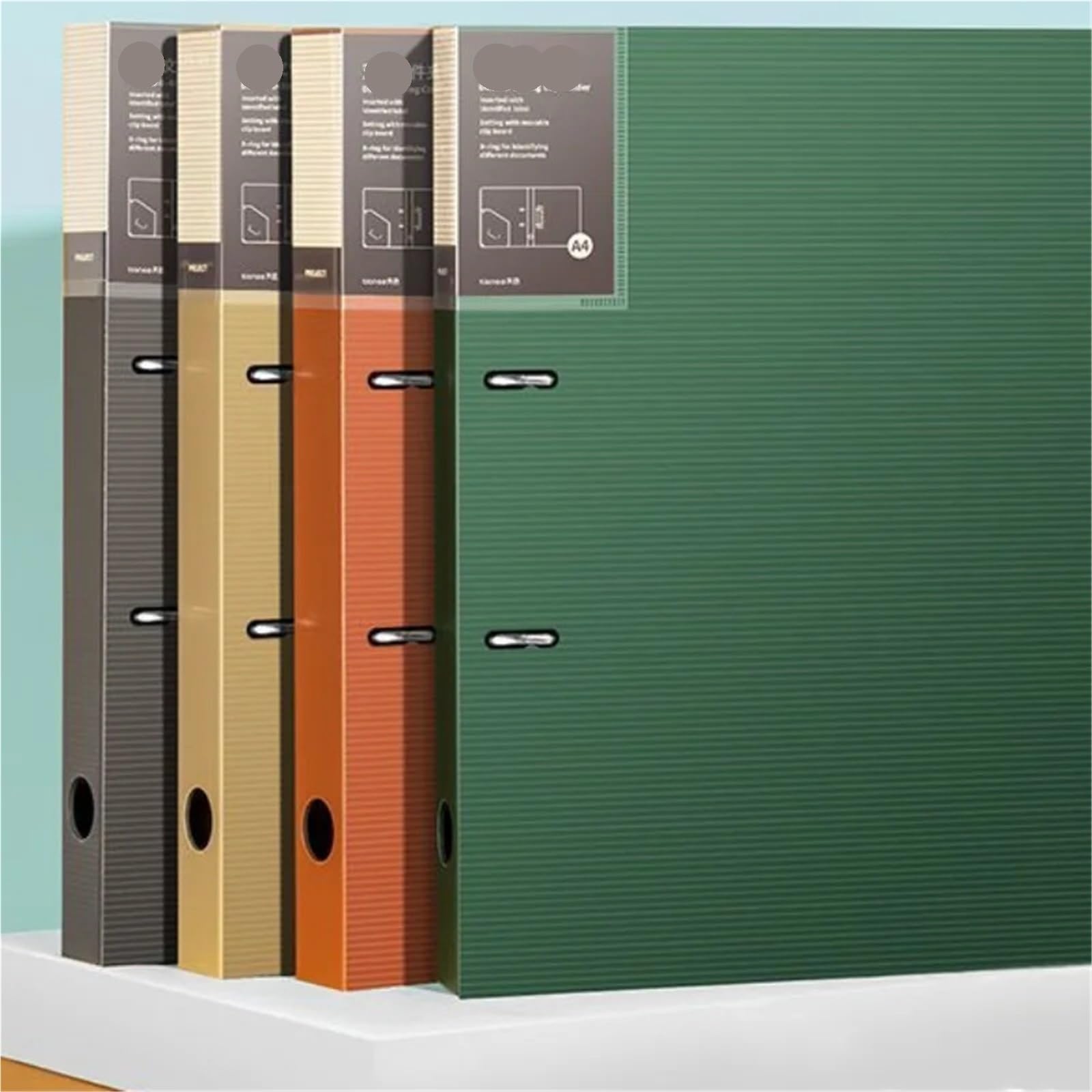 Cartella In Scatola Cartella file A4 Raccoglitore a fogli mobili Cartella raccoglitore ad anelli for documenti impermeabile a colori Per L'Archiviazione Dei Documenti(3 Hole - Brown)