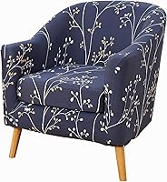 Vista 7 de hyha Slipover - Silla de bañera estampada de 2 piezas con funda de cojín, funda elástica extraíble para silla de club IKEA Tullsta, protector