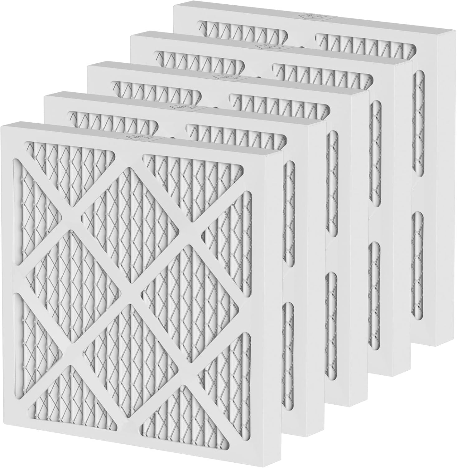 MERV-13 Air Filter Replacement Set Compatible with AlorAir PureAiro HEPA Pro Air Scrubber and PureAiro HEPA Max Air Scrubber 770, 870, 970, 14.3×13.6×0.79 in, 5 Pack