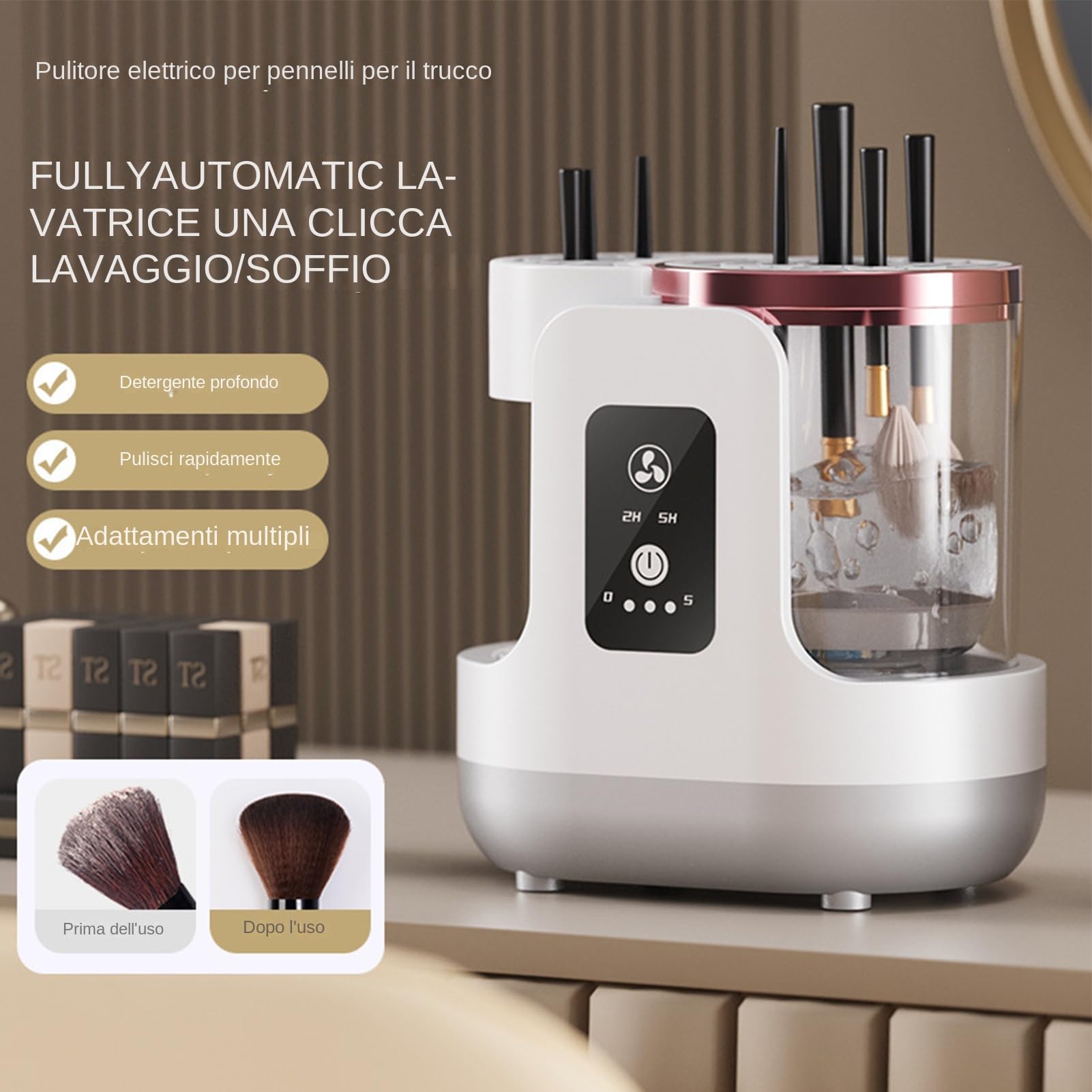 Reinigungsgerät Für Makeup Pinsel Automatisches Sanftes Reinigungsgerät | Kosmetikpinsel Reiniger Für Künstler, Enthusiasten, , Frauen, Haushalt und Lidschattenpuder