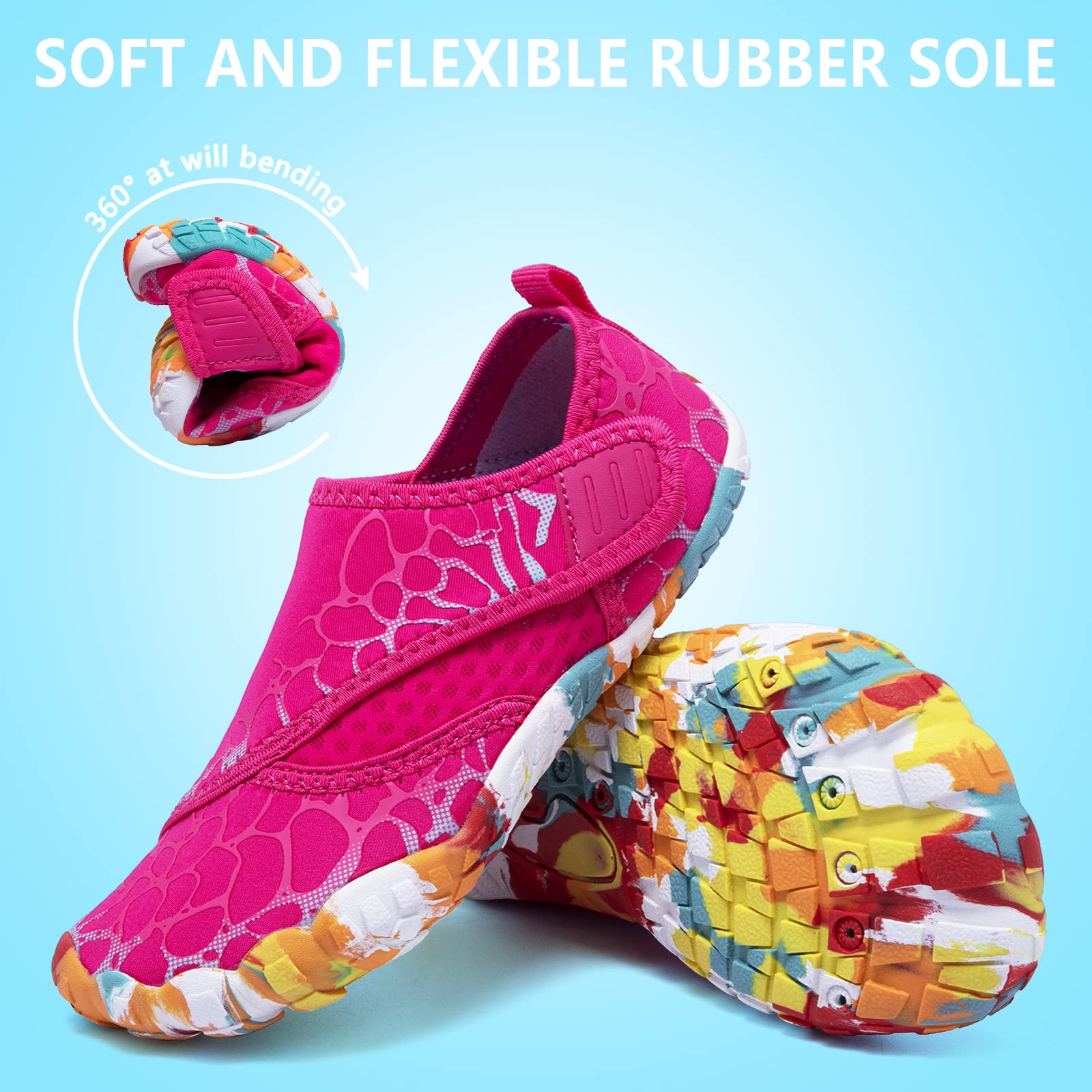 CIOR Zapatos acuáticos para niños y niñas, tenis deportivos ligeros, de secado rápido (bebé/niño pequeño/niño grande)