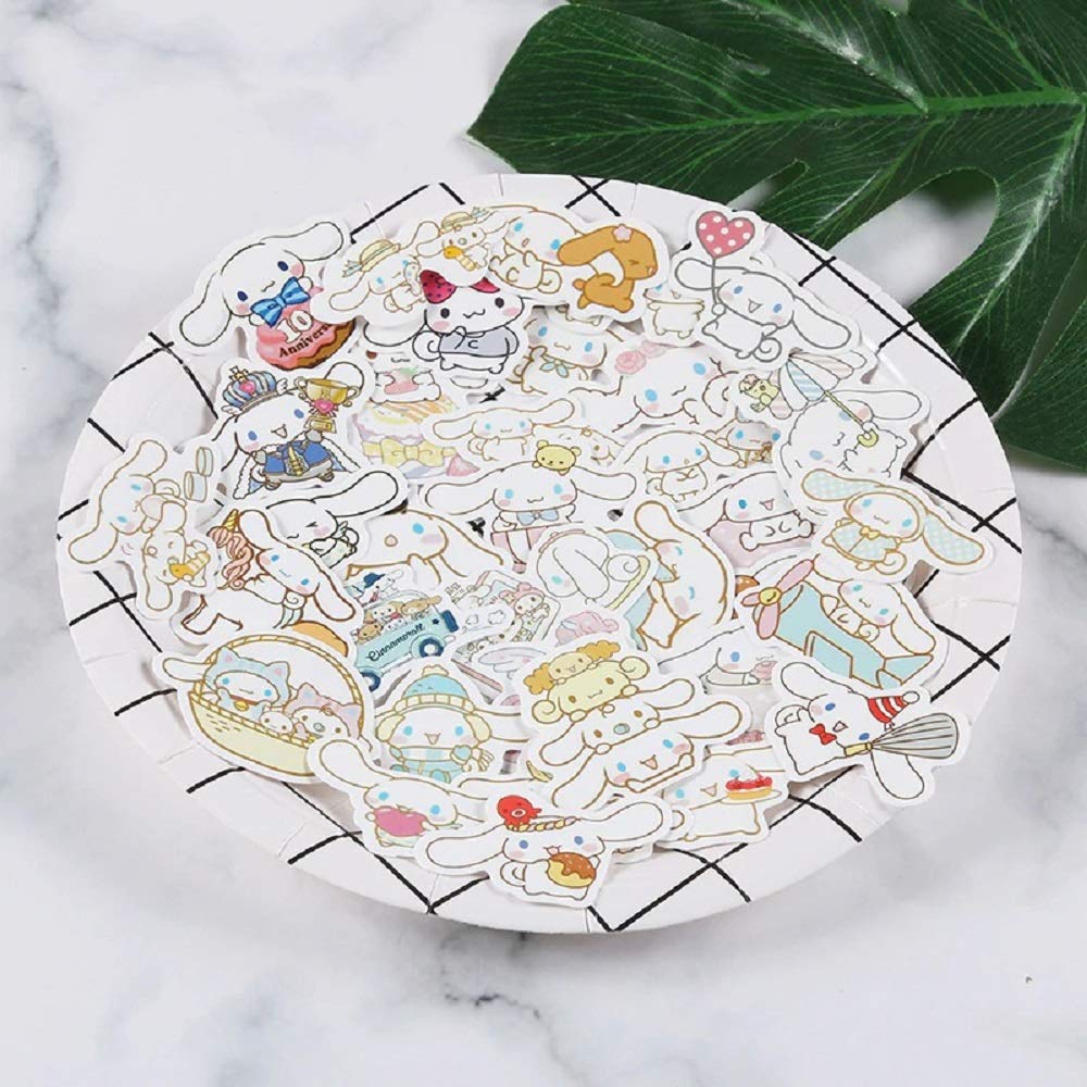 40pcs Cinnamoroll Sanrio Stickers| Cute Dog Anime Cartoon Vinyl PVC Waterproof Stickers for Laptop Water Bottle Hat Phone Case Book Backpack - Aesthetic Décor Sticker for Teen, Boys and Girls