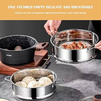 2Pcs Reusable Steam Pot Steaming Trays Chinese Food Steamer Replacement