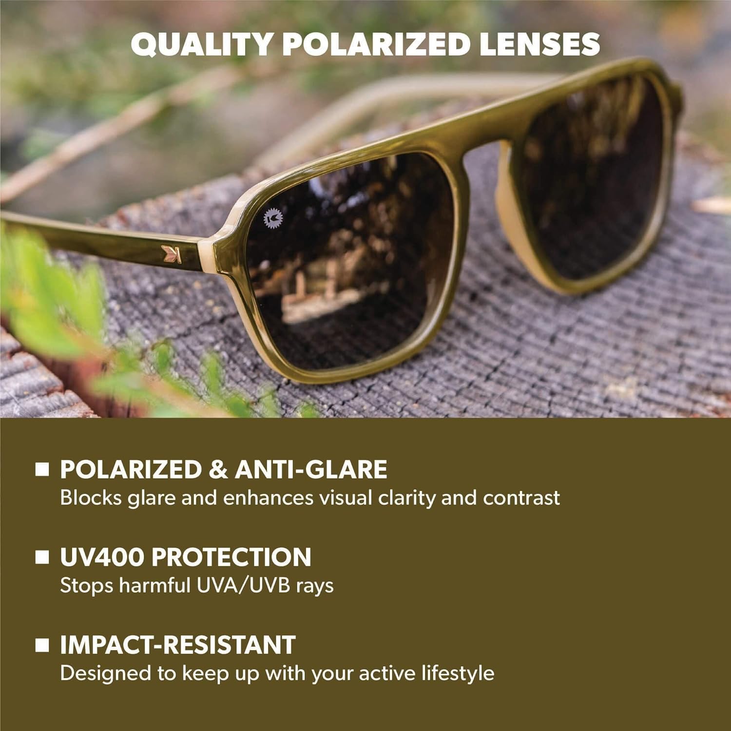 Knockaround Pacific Palisades Polarized Sunglasses for Men & Women - Retro Sunglasses - UV400 Protection